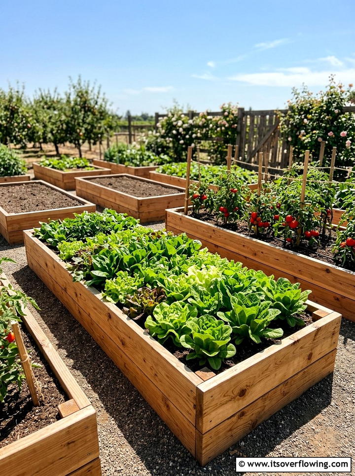 Cedar wood raised bed - 25 garden decor ideas with rustic accents