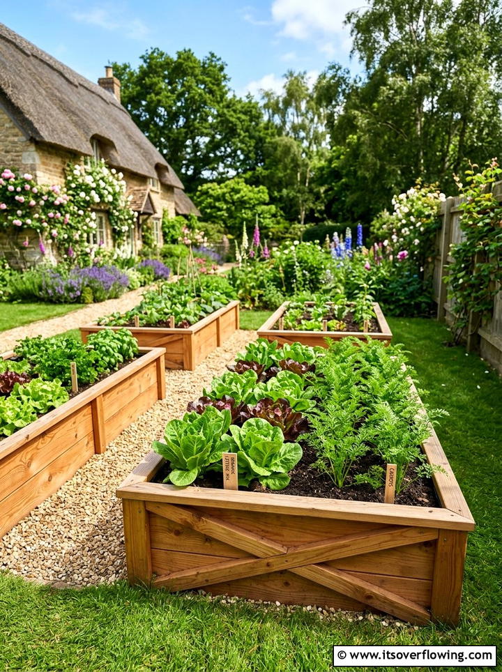 Cedar wood raised beds - 25 backyard ideas with raised beds