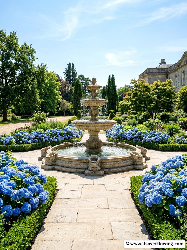 Central fountain garden - 25 creative garden ideas with mandala gardens