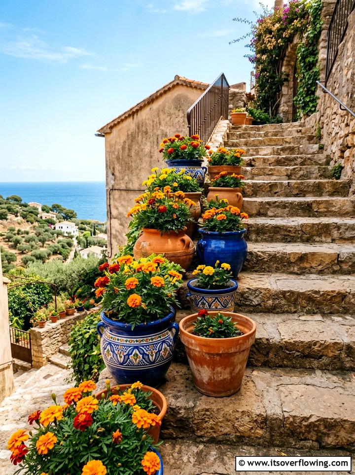 Ceramic And Terracotta Pot Mix - 25 garden decor ideas with ceramic planters