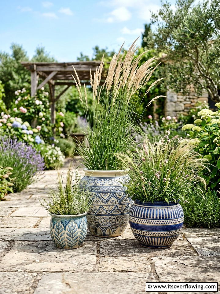 Ceramic Pot Set - 25 garden decor ideas with boho accents