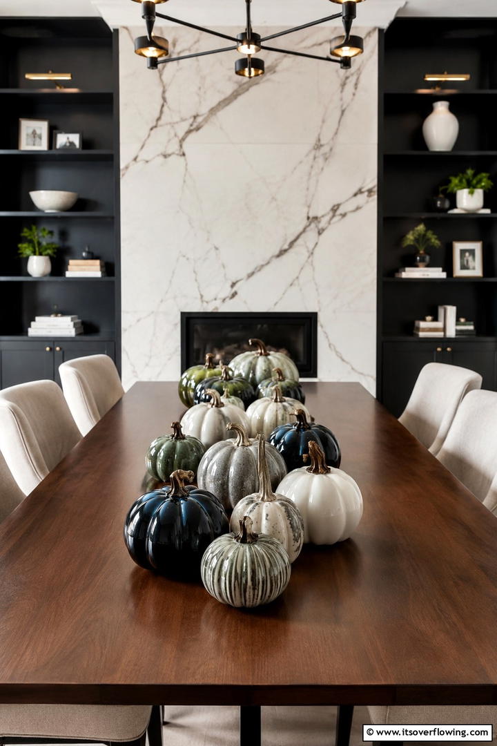 Ceramic Pumpkin Collections - 50 Fall Table Decor Ideas Roundup- Seasonal Styling