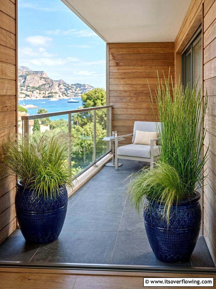 Ceramic floor pots - 25 garden decor ideas for apartments