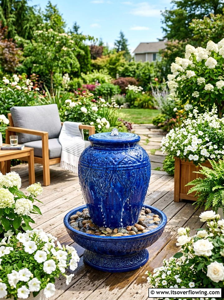 Ceramic pot fountain - 25 garden ideas with fountain