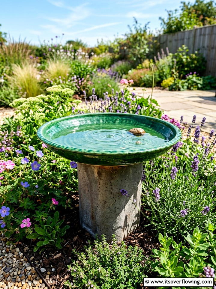 Ceramic saucer bird bath - 25 reusing old things ideas for bird baths