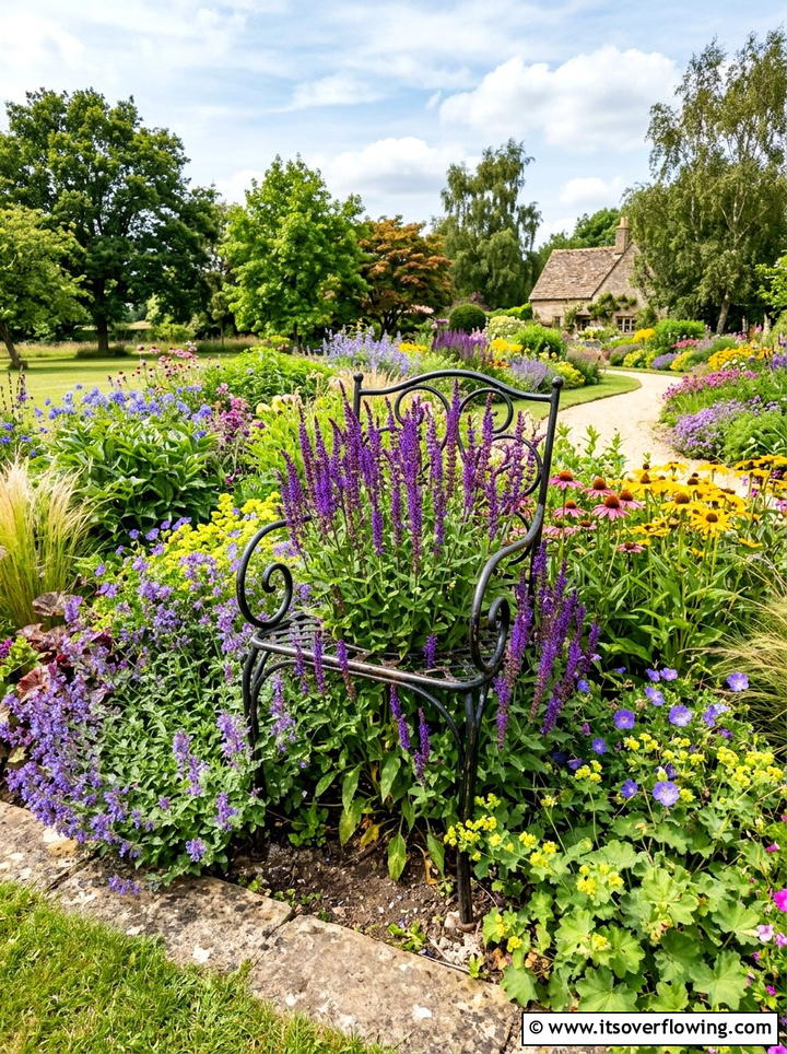 Chair flower bed - 25 upcycled garden ideas with old chairs