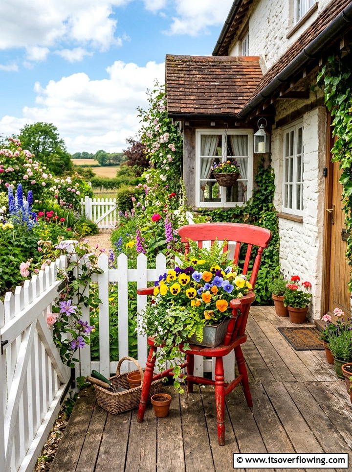 Chair garden planter - 25 recycled garden ideas for porch decor