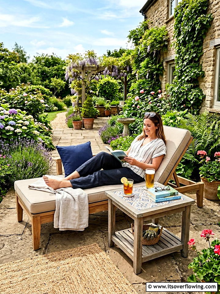 Chair garden side table - 25 upcycled garden ideas with old chairs