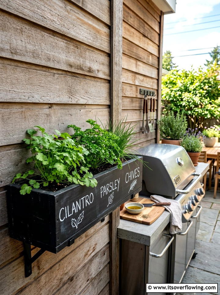 Chalkboard Herb Planter - 25 creative garden ideas with wall mounted planters