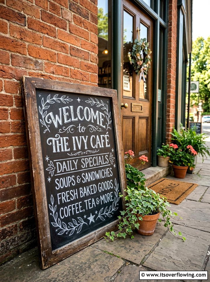 Chalkboard Sign - 25 front porch decor ideas on a budget