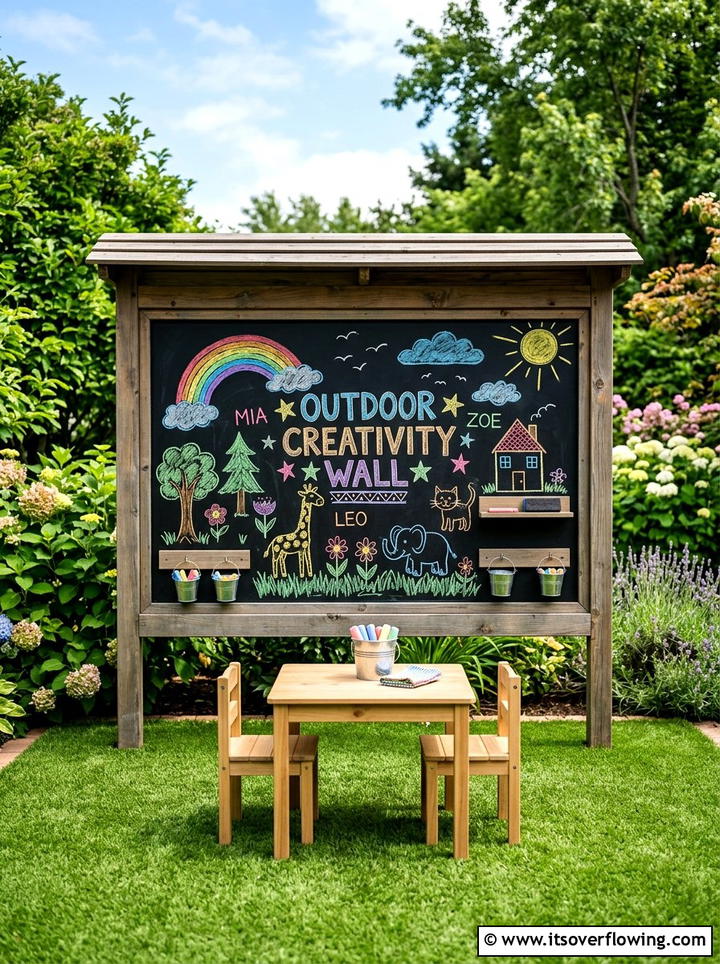 Chalkboard Wall For Kids - 25 backyard decorating ideas with wall decor