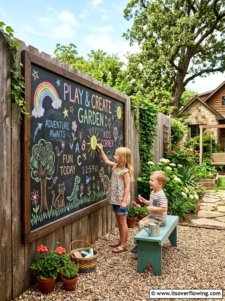 Chalkboard Wall - 25 backyard ideas for weekend projects