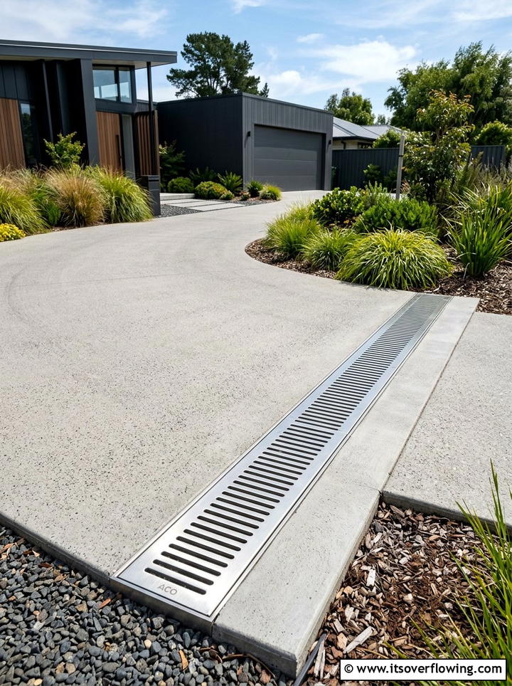 Channel Drain Installation - 25 backyard ideas with drainage solutions
