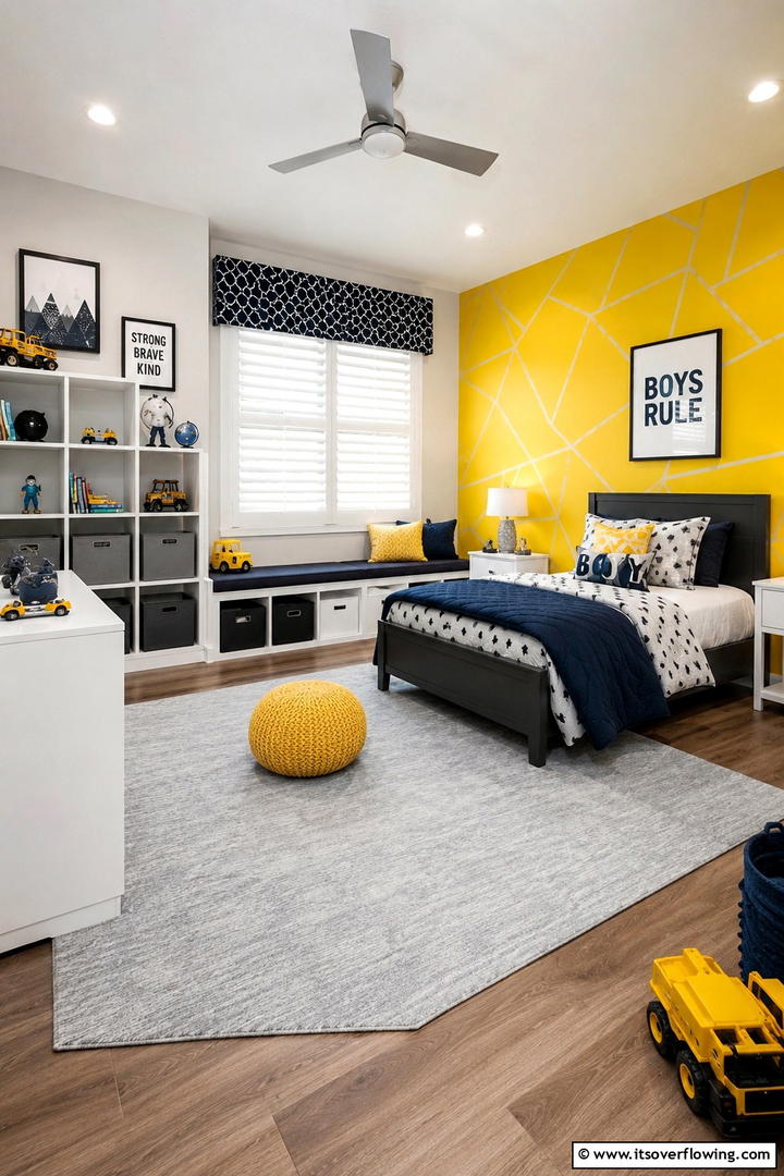 Charcoal Gray for a Sleek Look - 25 Boys Room Paint Ideas for Fun and Creativity