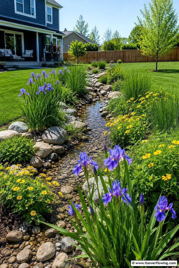Charming Rain Garden - 30 Perennial Flower Bed Ideas for Year-Round Blooms