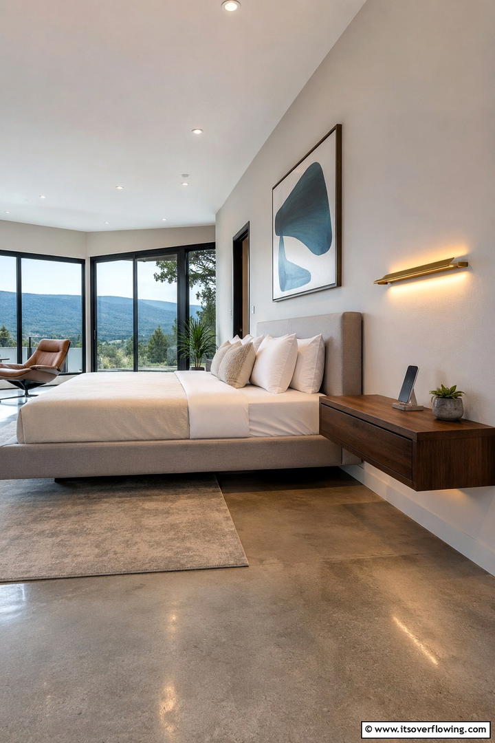 Chic Floating Nightstand - 30 Nightstand Decor Ideas to Enhance Your Bedroom Style