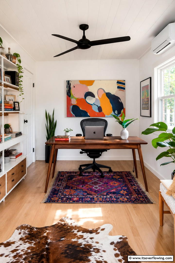 Chic Home Office Oasis - 30 She Shed Interior Ideas for Personalized Retreats