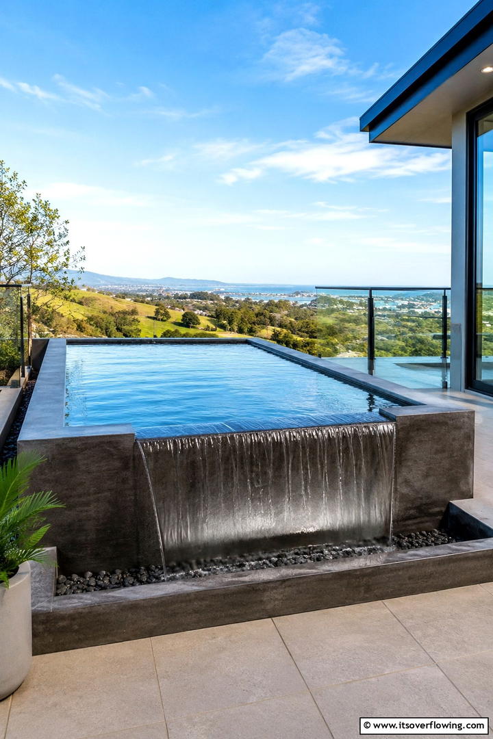 Chic Infinity Mini Pool - 30 Small Pool Ideas for Compact Outdoor Living Spaces