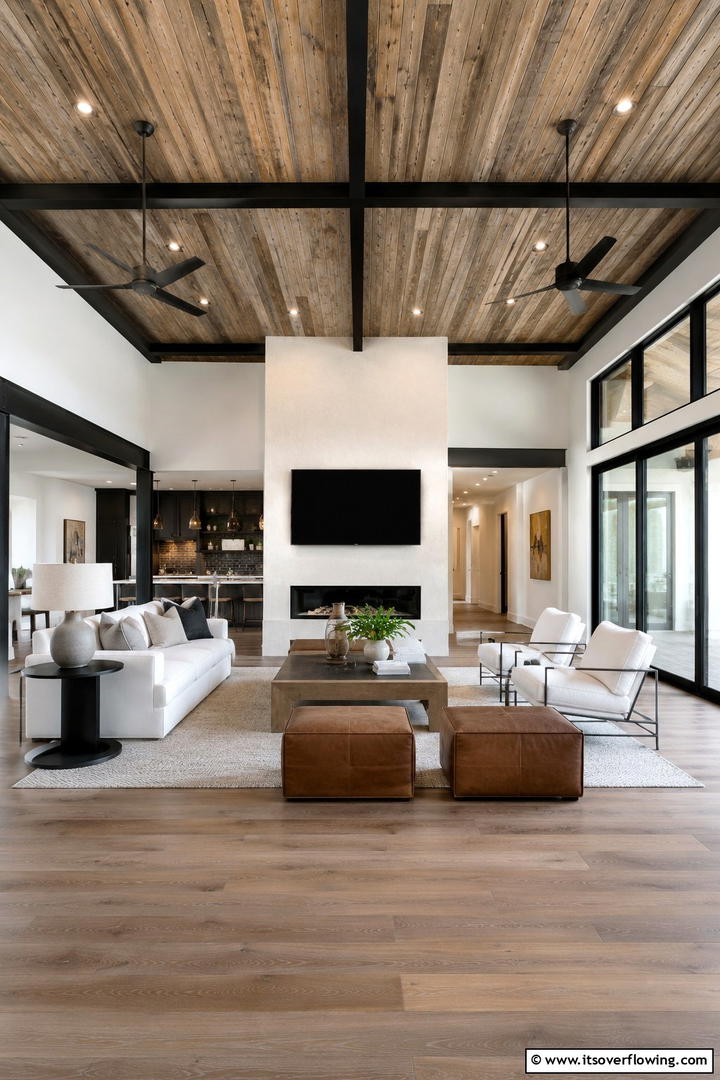 Chic Modern Rustic - 30 Shiplap Ceiling Ideas to Add Farmhouse Charm Anywhere