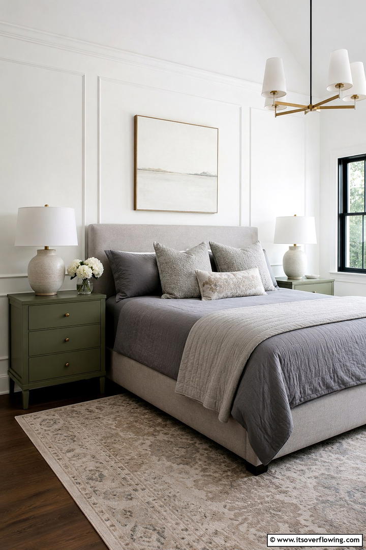 Chic Painted Nightstand Detail - 30 Painted Furniture Ideas to Revamp Your Home Décor