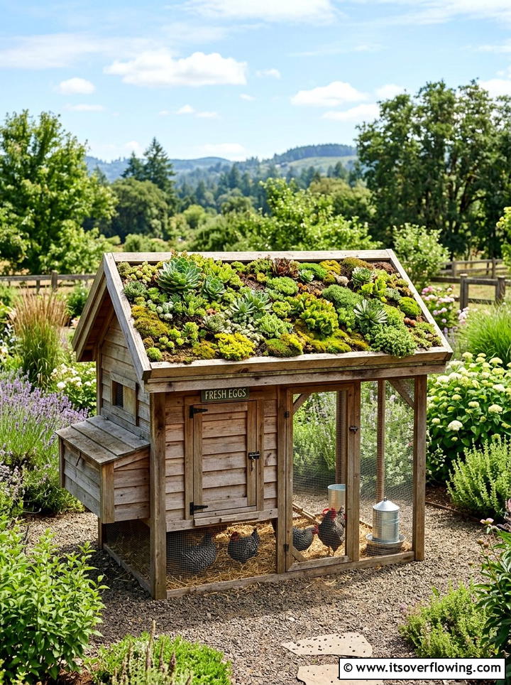 Chicken Coop Planter Roof - 25 creative garden ideas with chicken coop gardens