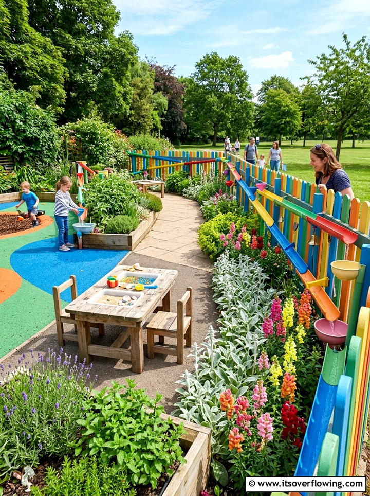 Child Friendly Sensory Garden - 25 upcycled garden ideas with rain gutters