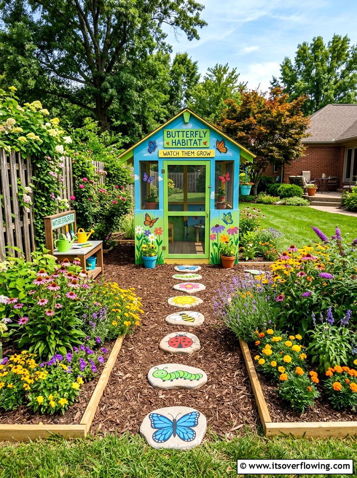 Childrens discovery backyard - 25 backyard ideas with butterfly garden