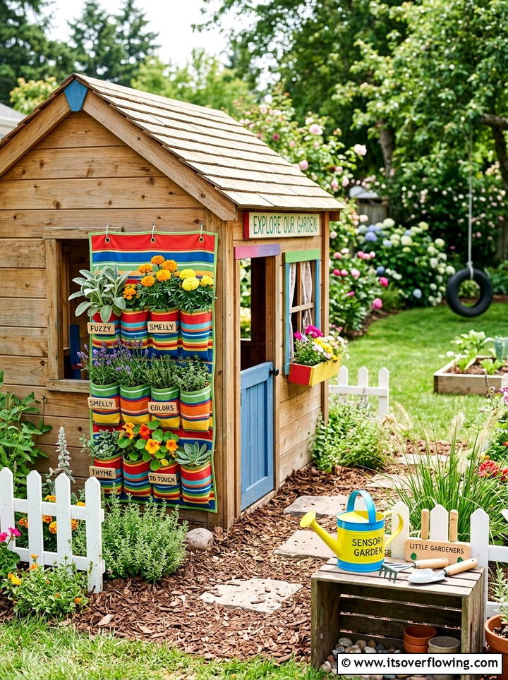 Childrens sensory garden - 25 upcycled garden ideas with shoe organizers