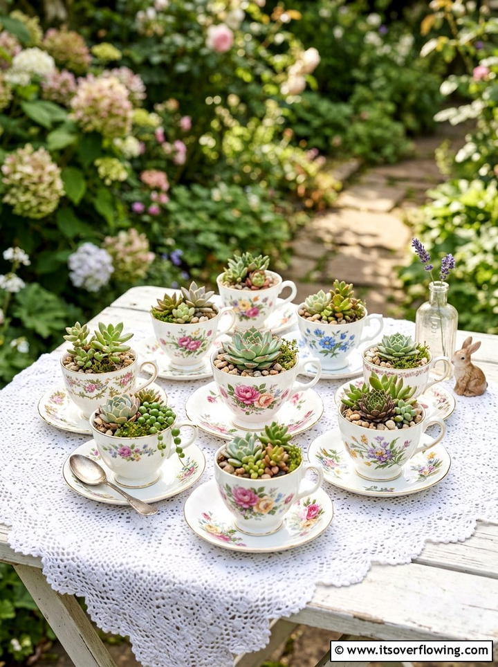 China tea cup garden - 25 creative garden ideas with unusual planters
