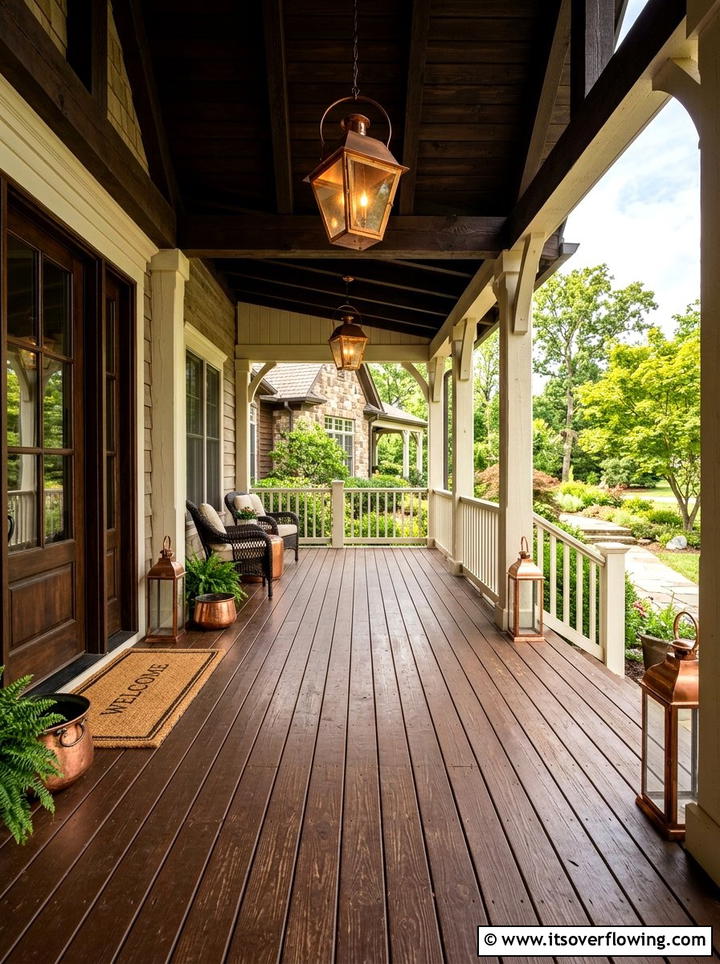 Chocolate Brown Porch Floor - 25 front porch ideas with painted floor