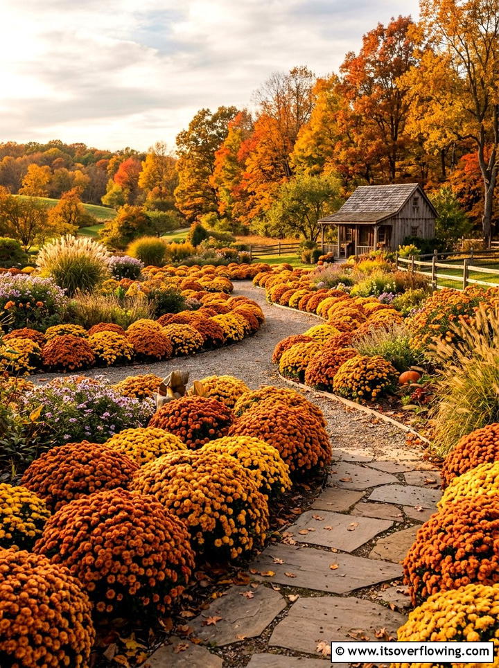 Chrysanthemum Autumn Garden - 25 cheap garden ideas with cuttings