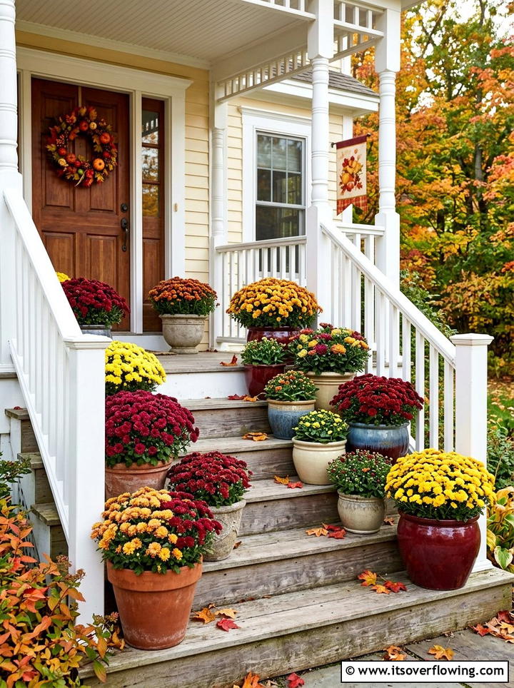 Chrysanthemum Container Garden - 25 garden ideas for fall