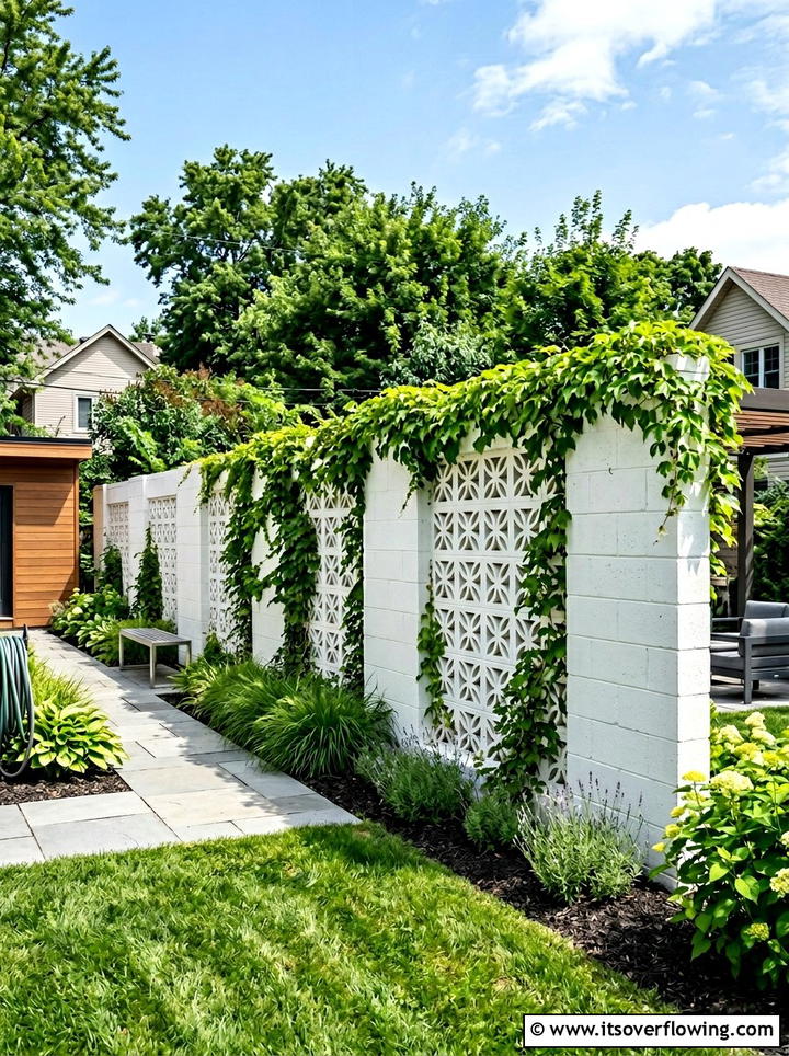 Cinder Block Fence - 25 garden ideas with cinder blocks