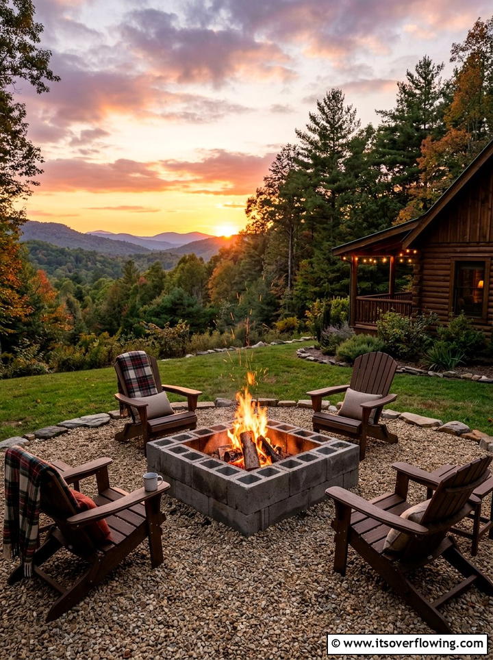 Cinder Block Fire Pit - 25 garden ideas with cinder blocks