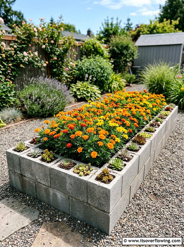 Cinder Block Garden Bed - 25 cheap garden ideas with composting