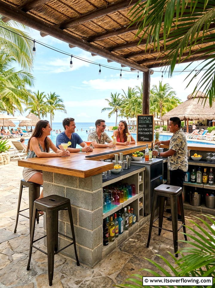 Cinder Block Outdoor Bar - 25 upcycled garden ideas with cinder blocks