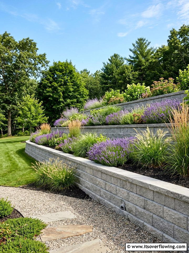 Cinder Block Retaining Wall - 25 garden ideas with cinder blocks