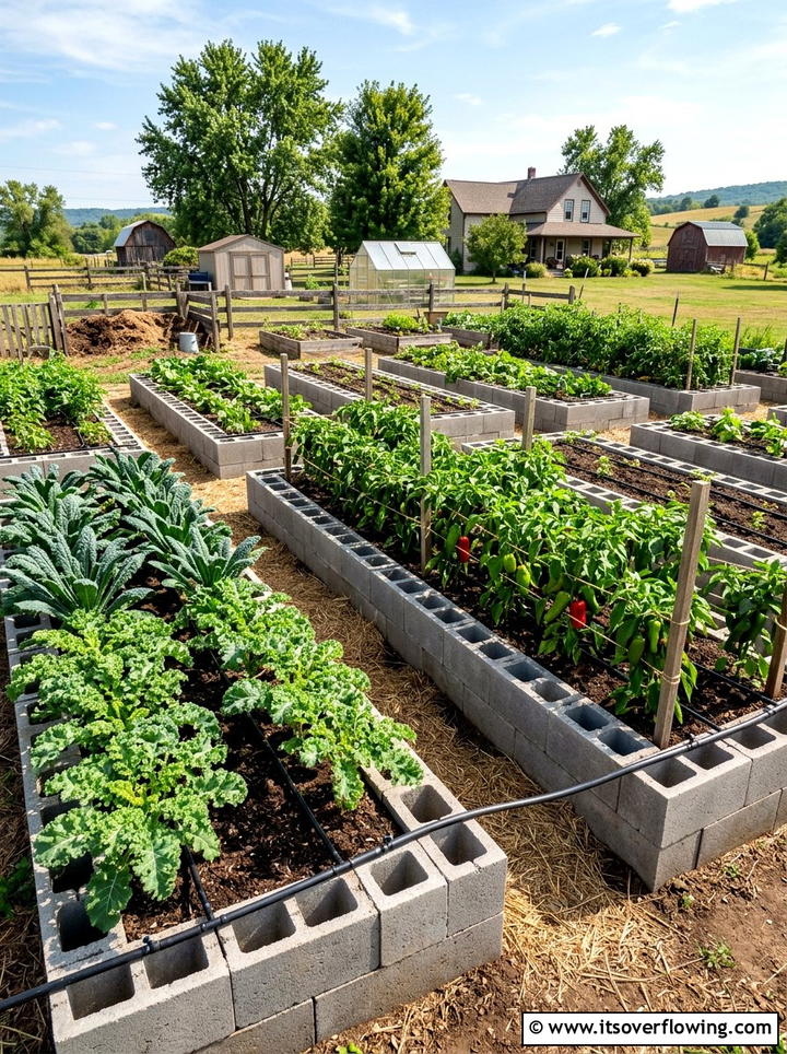 Cinder Block Vegetable Garden - 25 upcycled garden ideas with cinder blocks