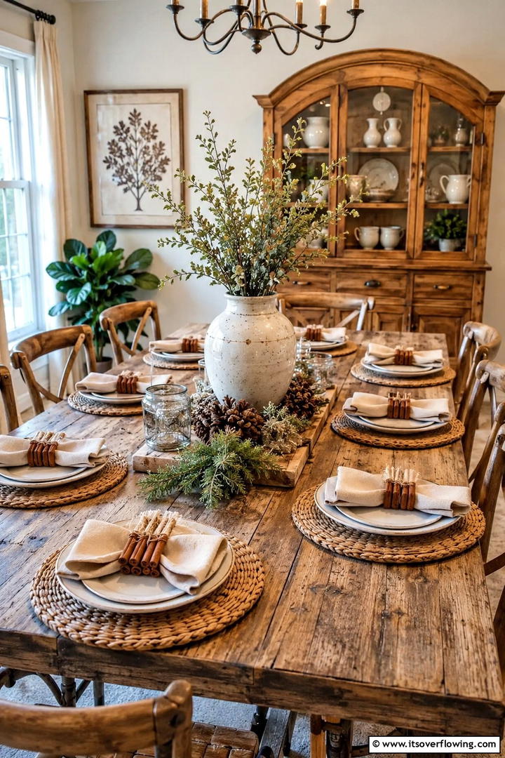 Cinnamon Stick Bundles - 50 Fall Table Decor Ideas Roundup- Seasonal Styling