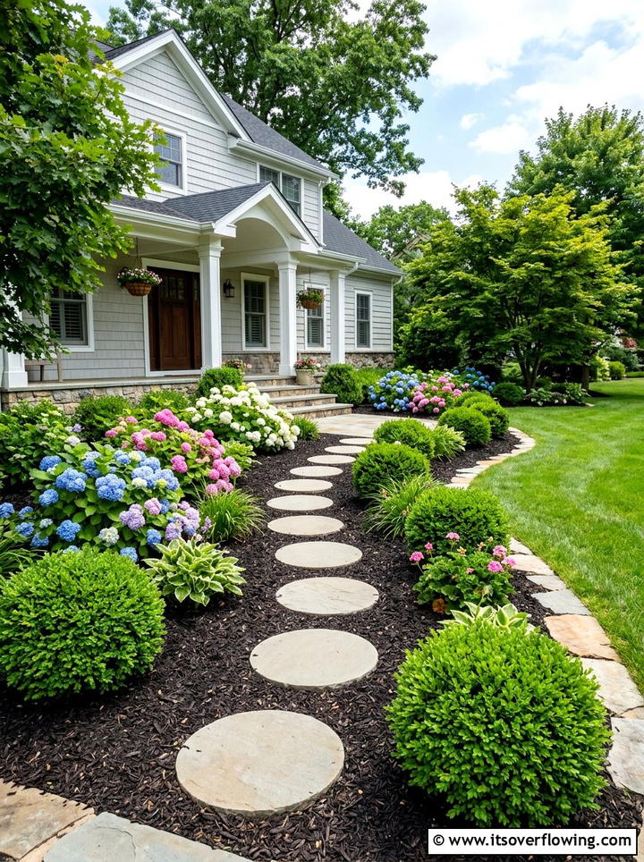 Circular Stones In Mulch - 25 backyard ideas with stepping stones