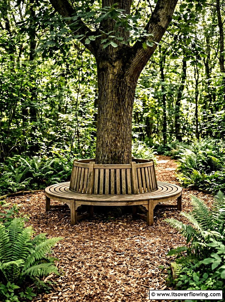 Circular Tree Bench - 25 garden decor ideas with benches