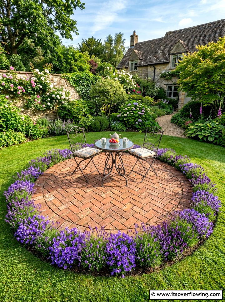Circular patio - 25 garden design ideas with focal points
