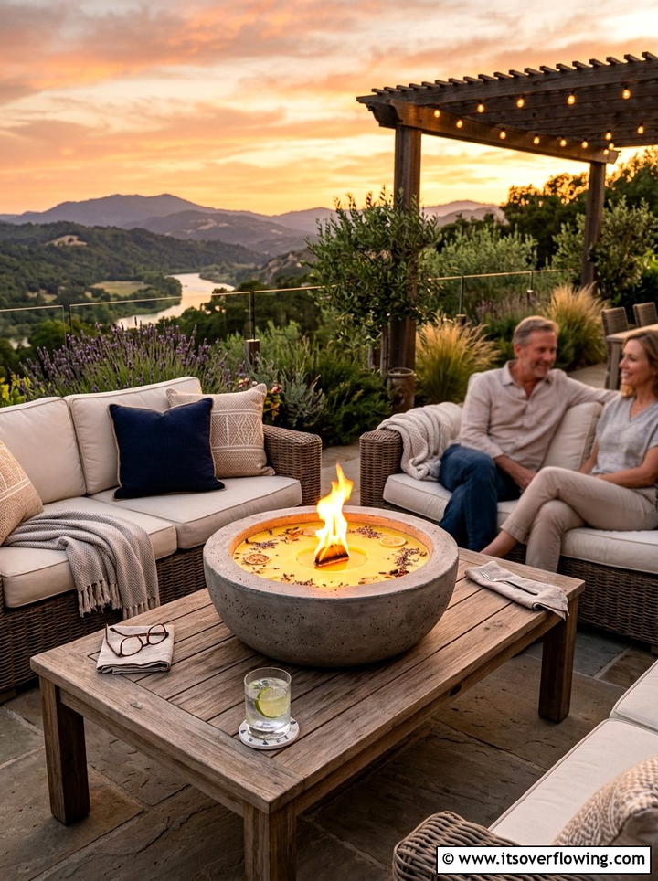 Citronella candle bowl - 25 garden decor ideas for decks