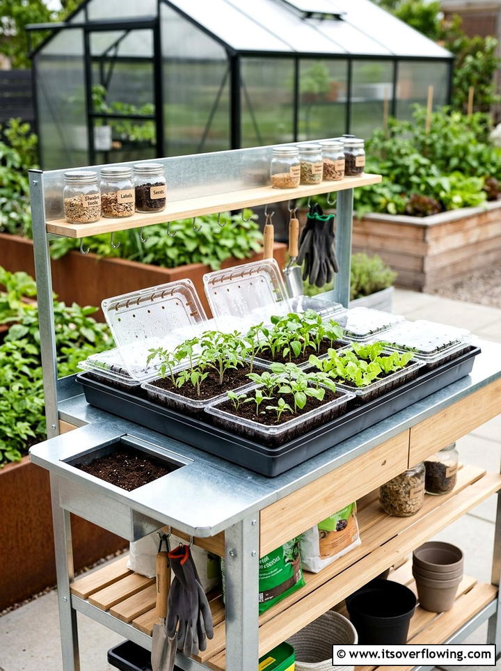 Clamshell Fruit Container Seed Tray - 25 recycled garden ideas with seed starting trays