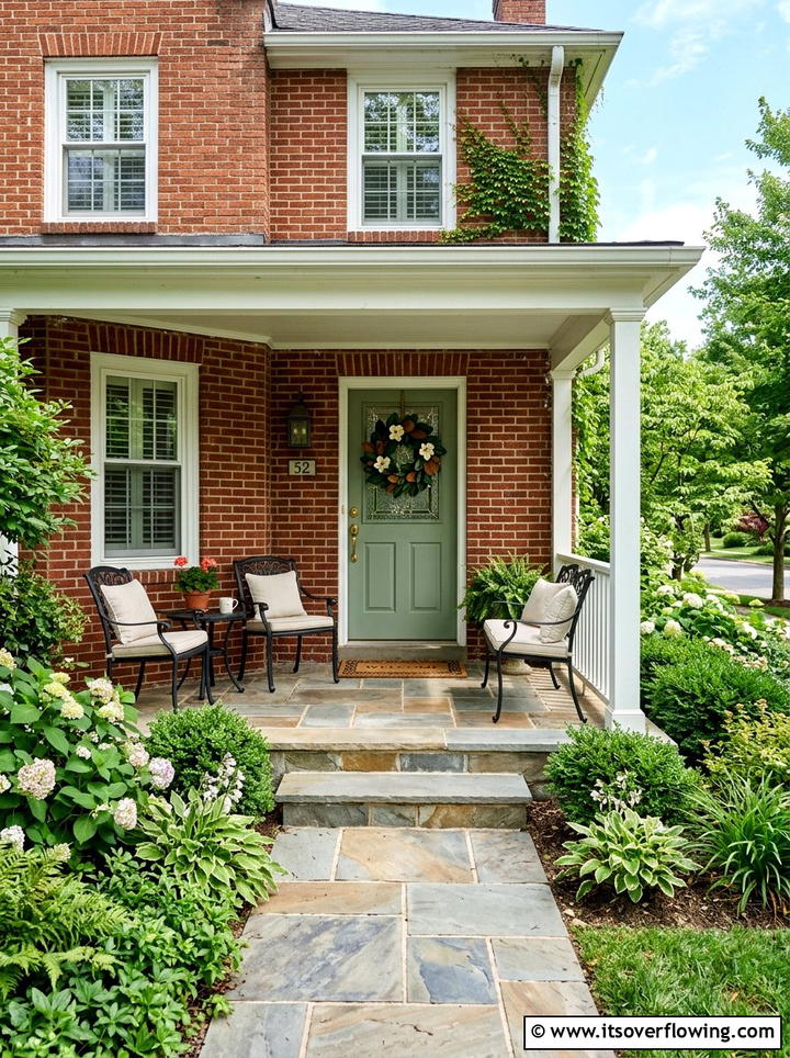 Classic Brick House Front Porch - 25 front porch decor ideas with magnolia wreath
