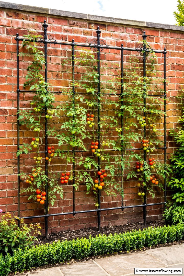 Classic Metal Trellis - 30 Tomato Trellis Ideas for Healthy & Space-Saving Gardens