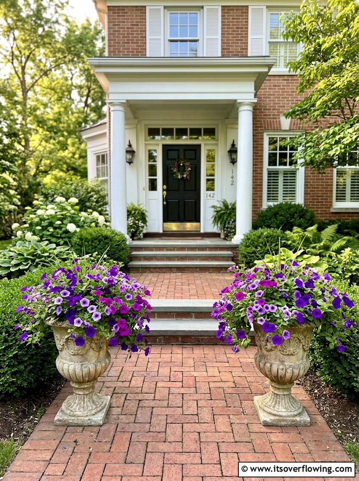 Classic Stone Urns Front Entry - 25 front porch decor ideas with pedestal planters