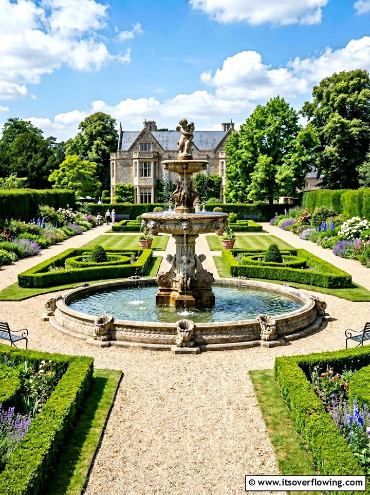 Classic stone fountain - 25 garden ideas with fountain