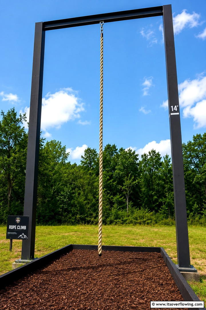 Climbing Rope Challenge - 30 Outdoor Gym Ideas to Create a Fresh Air Fitness Zone