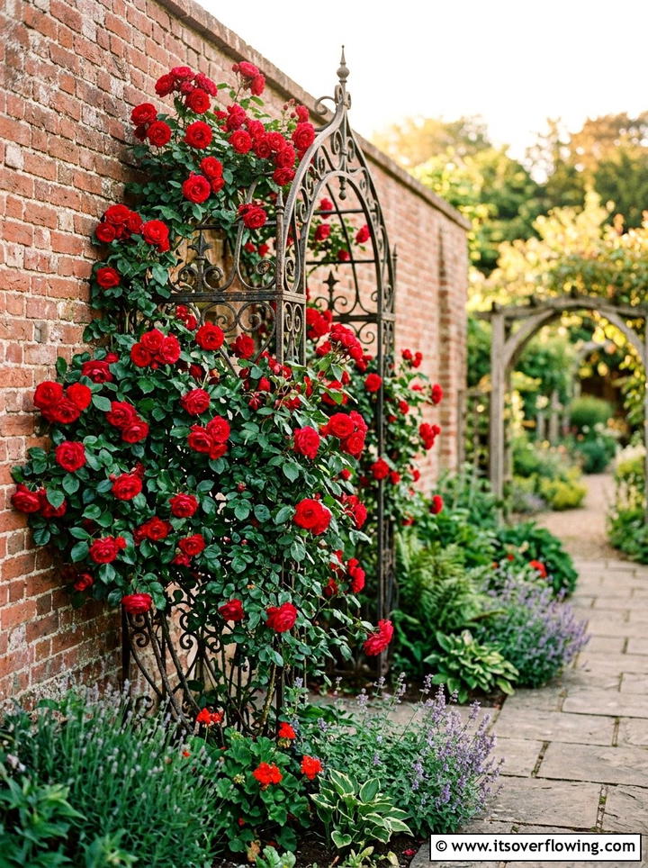 Climbing Rose Trellis - 25 small garden ideas for quick makeover